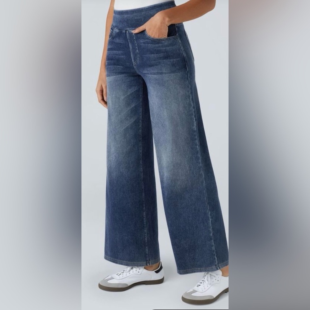 Halara Flex Denim High Waist Wide-Leg Denim Jeans (Brand New With Tags)